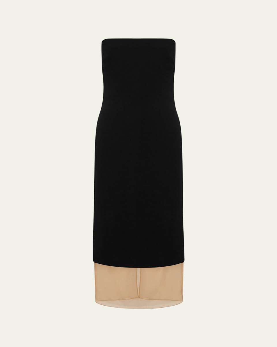 Issia Strapless Midi Dress
